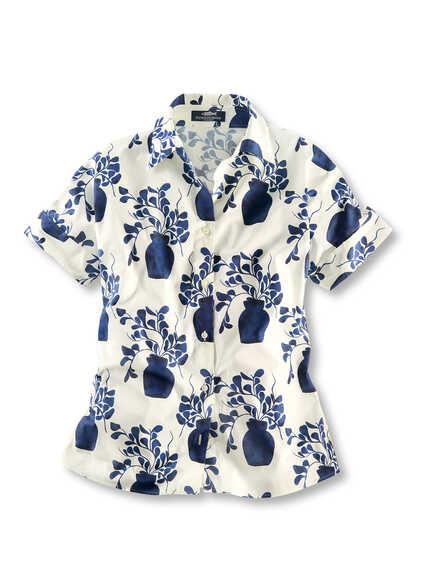 Spektakuläre Kurzarmbluse im Online-Shop