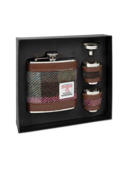 Flachmann mit original Harris Tweed im Onlne-Shop