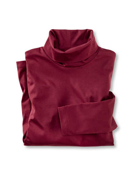 Edles Rollkragenshirt in Rot im Online-Shop
