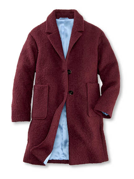 Mantel in Boucle-Optik im Online-Shop