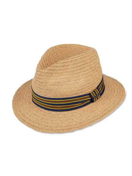 Eleganter Strohhut aus Raffia-Stroh im Online-Shop