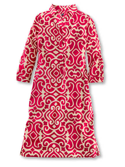 Luftiges Schlupfkleid im Grafik-Print im Online-Shop